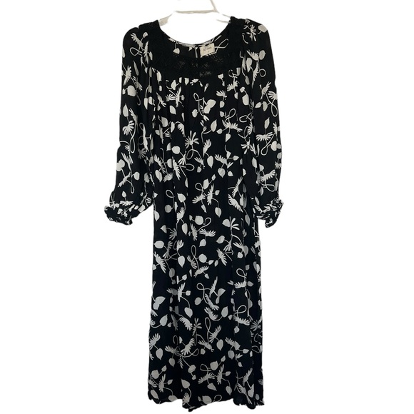 NEW Sonmer Spain Silvia Dress Black & White Print Midi - Picture 5 of 10